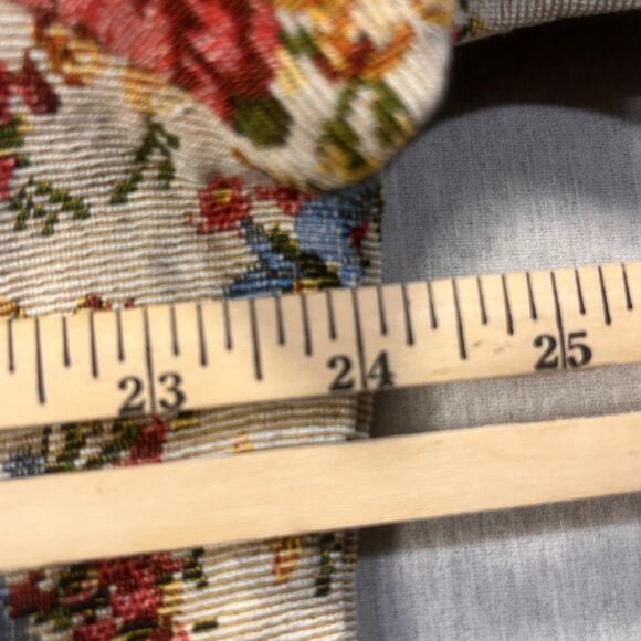 Tapestry Floral Zip Jacket Women’s Large Cottagecore Boho Rose‎ Print Retro - Picture 5 of 8
